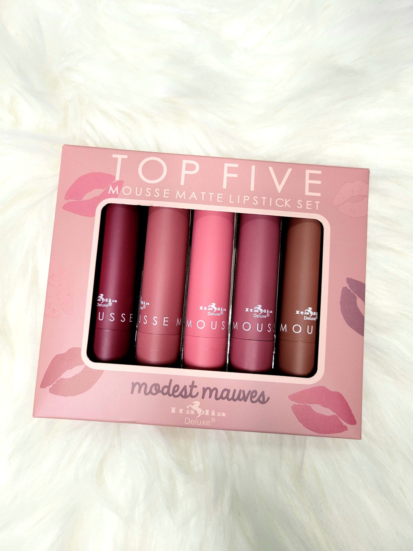 Top Five Mousse Matte Lipstick Set - Modest Mauves