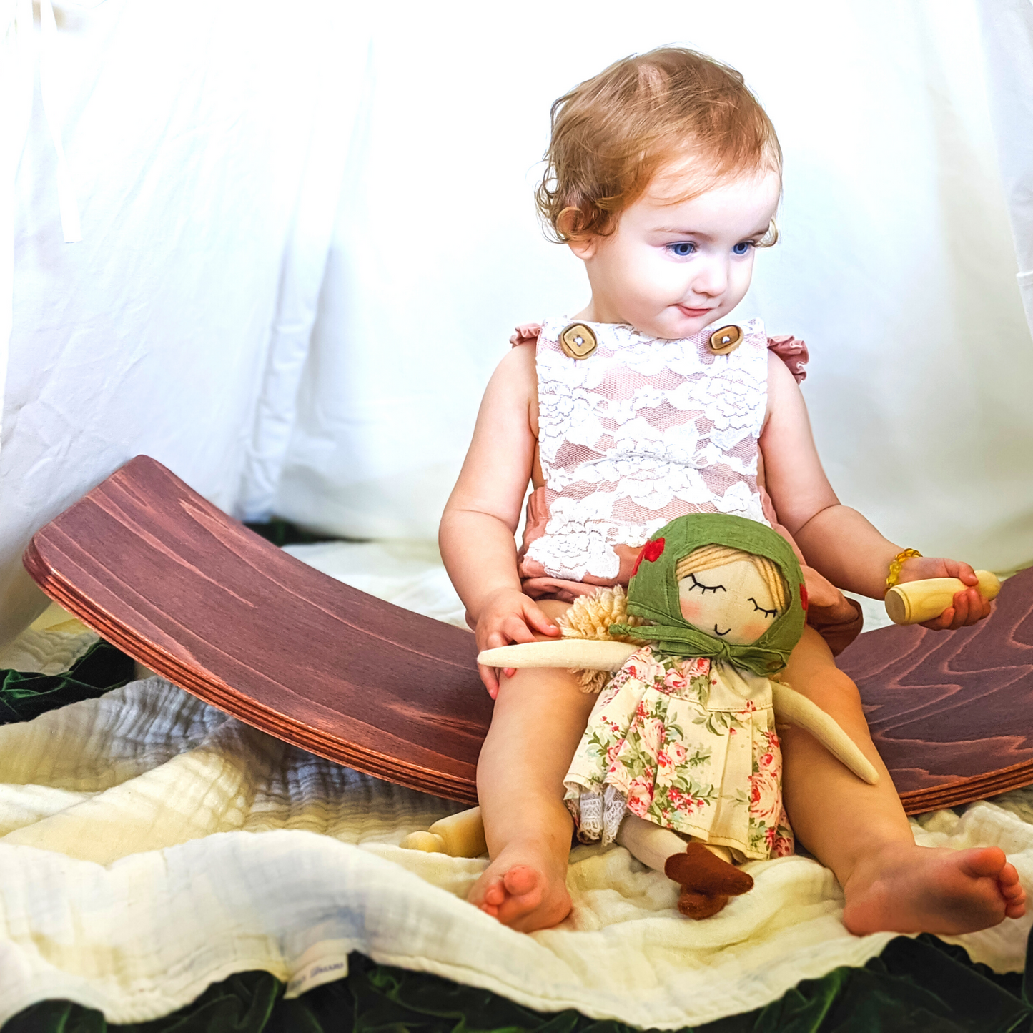 Bunny Hopkins Wobble Board | Red Oak