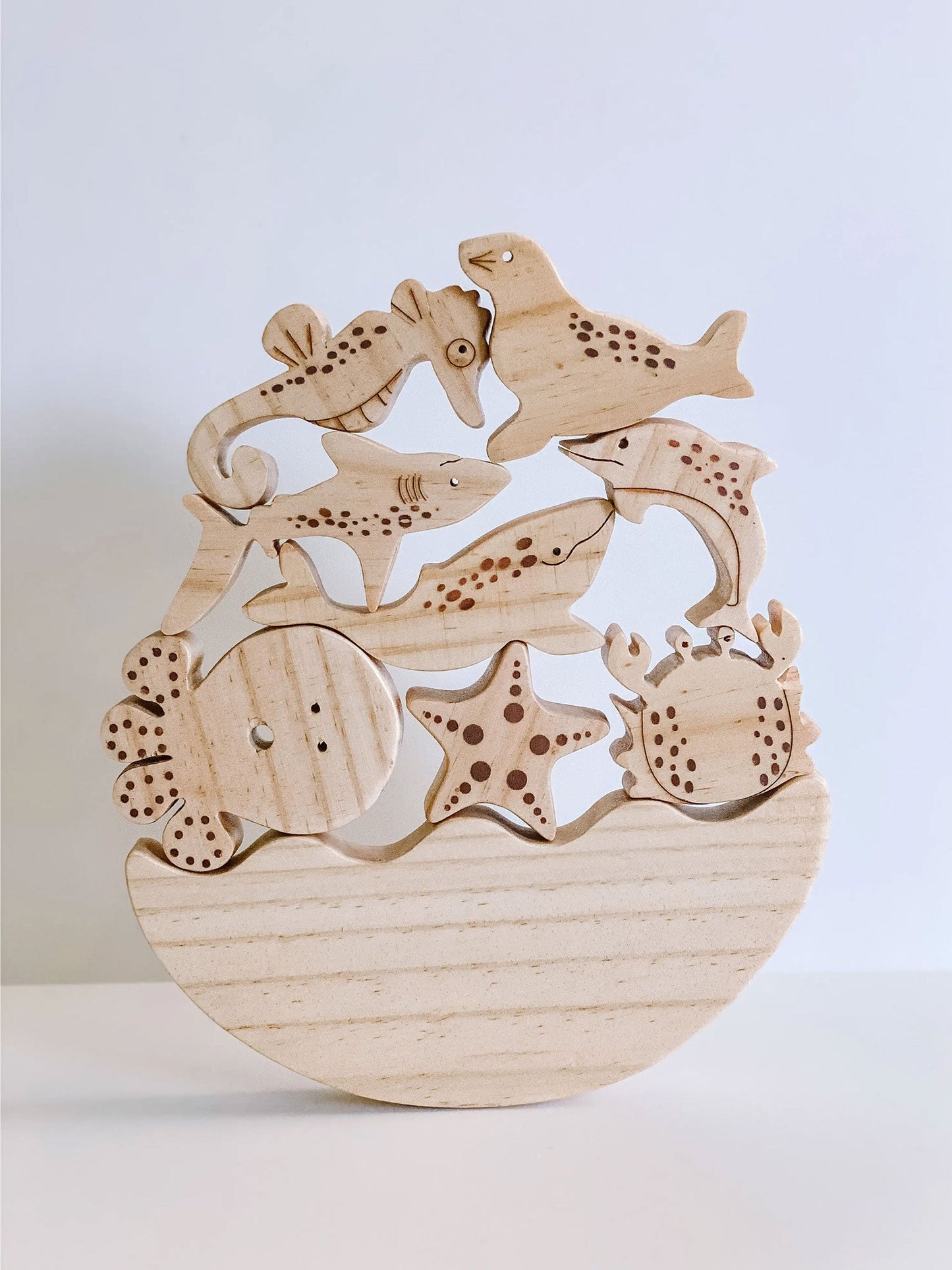 Wooden Sea Life Balance Stacking Toy