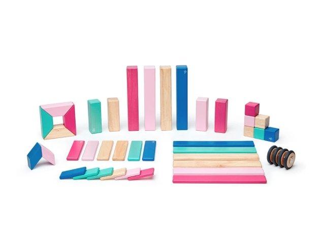 Tegu 42-Piece Magnetic Block Set - Blossom