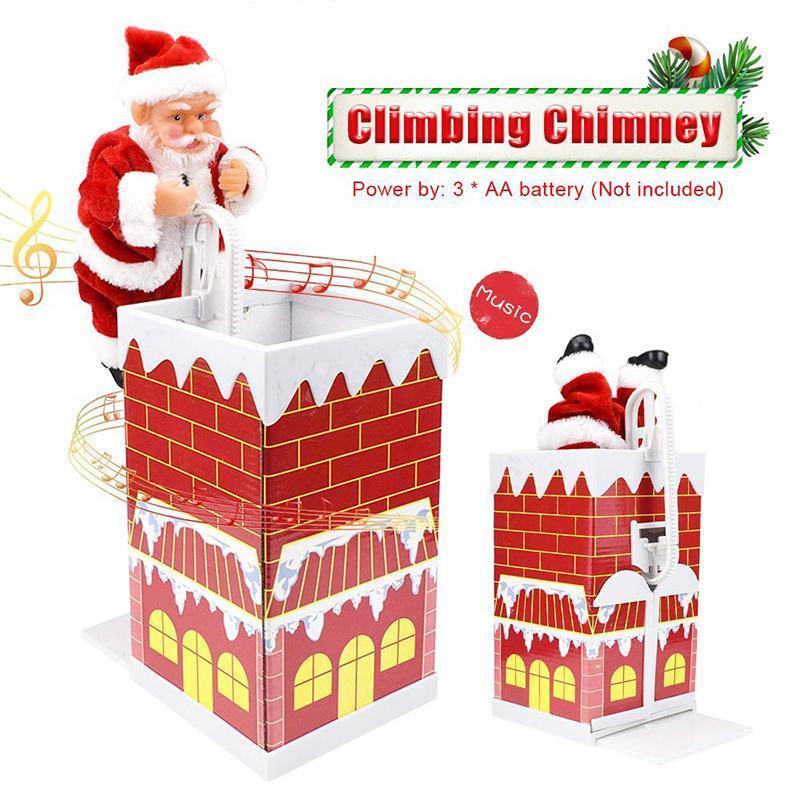 Santa Claus doll shaking the hips .Chimney Climbing Santa Claus .Santa Claus Riding An Electric Reindeer