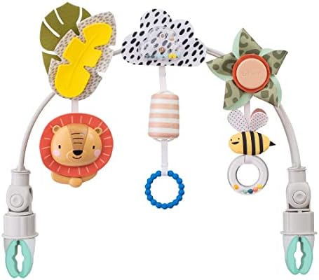 Taf Toys Savannah Adventures Arch. Ideal for Infant and Toddlers, Fits Stroller, Pram and Car Seat, Activity Arch with Fascinating Toys, Stimulates Baby’s Senses and Motor Skills Development