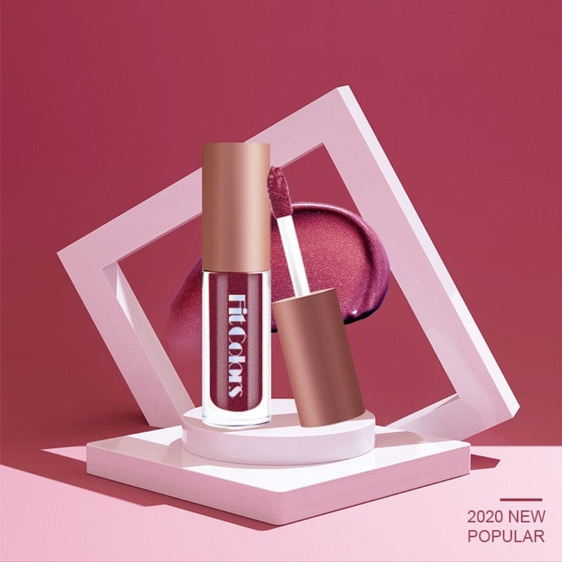 4pcs/set Metallic Glitter Matte Lipstick Waterproof Shimmer Red Lipstick