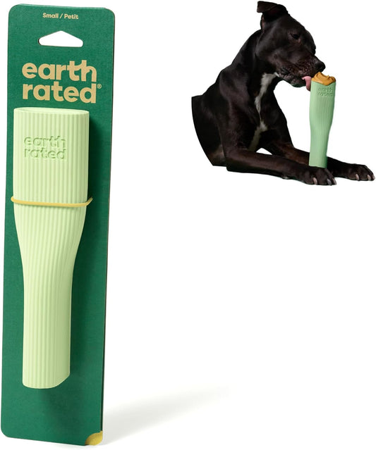 Earth Rated Treat Dog Toy - Enrichment Toy for Adult and Puppy Dogs - Dishwasher and Freezer-Safe - Natural Rubber - Green
