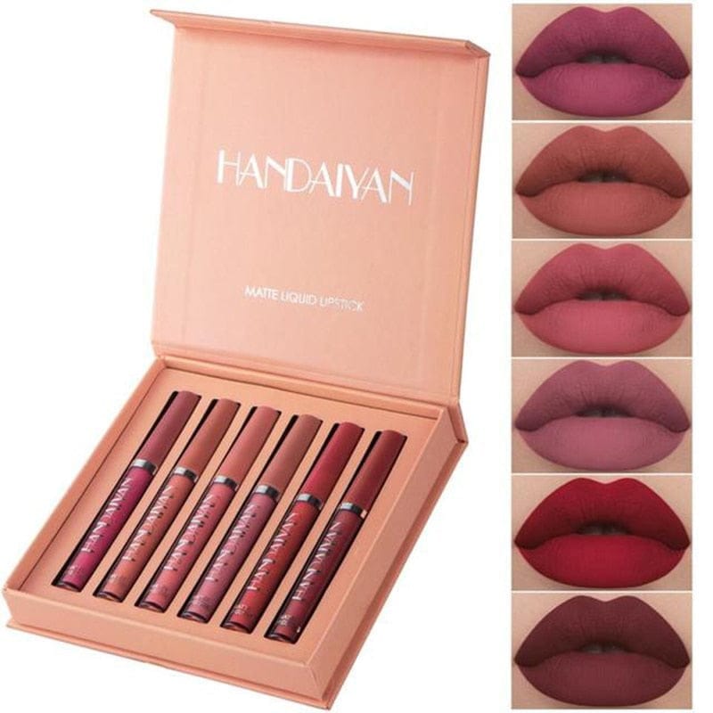 6Colors/Sets Sexy Matte Waterproof Liquid Lipstick