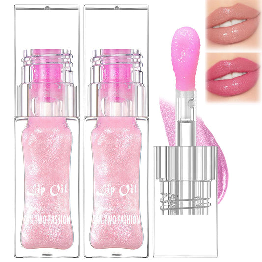 2PCS DripDynasty Magic Color Changing Lip Oil V2, Bossup Cosmetics Color Changing Lip Oil, Ddgoods Lip Gloss, Boss Up Color Changing Lip Oil.