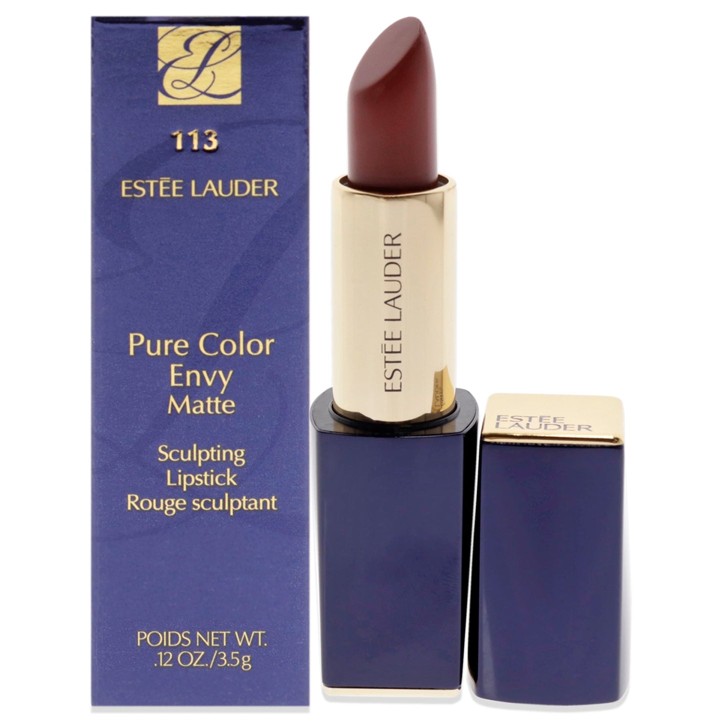 Pure Color Envy Matte Sculpting Lipstick - 113 Raw Edge by Estee Lauder for Women - 0.12 oz Lipstick