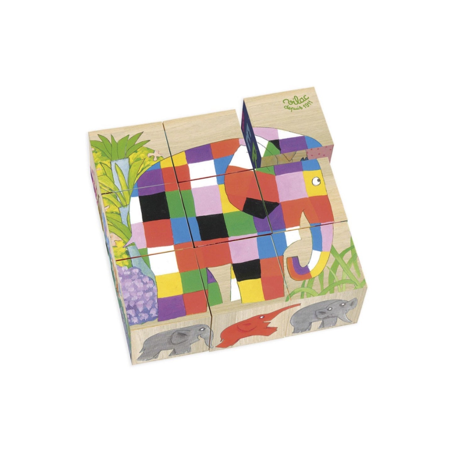 Vilac Elmer 9 Wooden Blocks