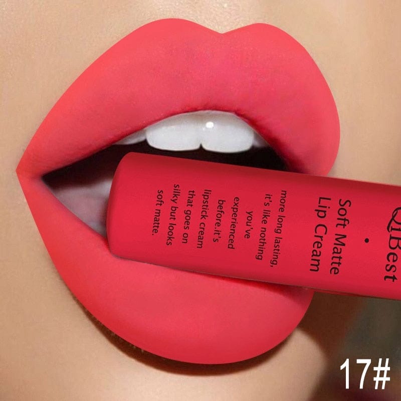 Waterproof Matte Nude Lipstick Pigment Red Long Lasting Lip Gloss BENNYS
