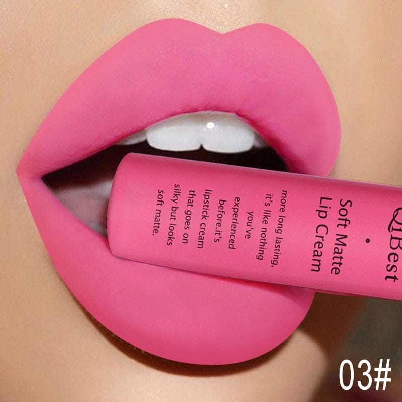 Waterproof Matte Nude Lipstick Pigment Red Long Lasting Lip Gloss BENNYS