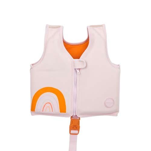 Sunnylife Lifesaver Vest 1-2 Rainbow Peachy Pink